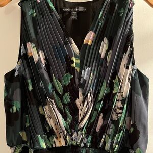 WHBM Pleated High Low Hem Dress Size 14